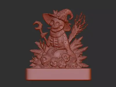 winter skull  3D print model