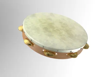 timbrel tambourine 3D model