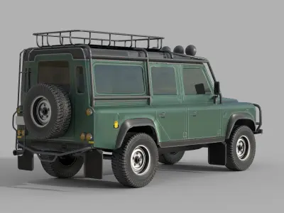 Land Rover Defender d110 Low-poly 3D model