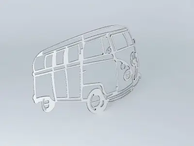 VW van wall art Free 3D model