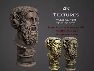 Zeus Ammon  Low-poly 3D model