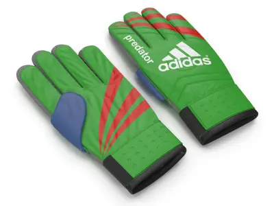 Goalie Gloves Adidas 3D model