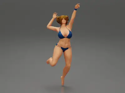 VolleyBall Girl 1 Posing 3D print model