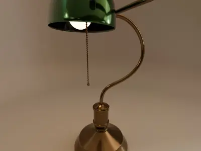 Antique Bankers Lamp 3D Model Low-poly 3D model