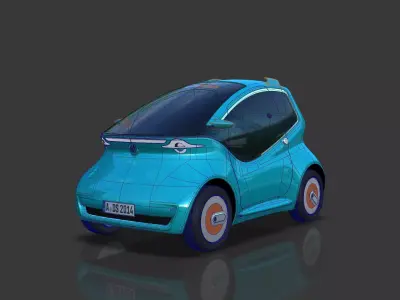 Urban Micro Mobility Small City Car EV Electric 3D model 3D model