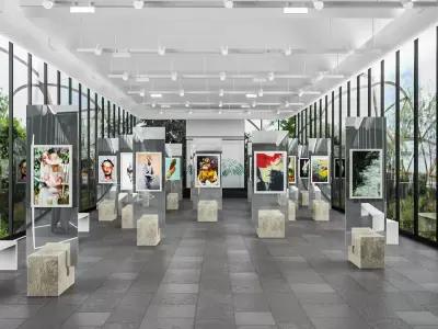  Art Gallery Contemporary 3D Low-poly 3D model