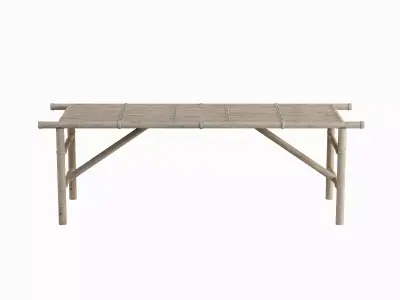 Bamboo Bench 01 3D model