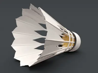 Badminton Shuttlecocks Low-poly 3D model