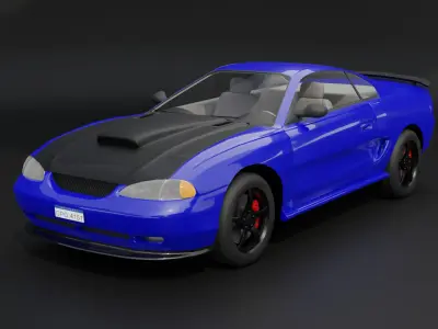 Two-Toned Sport Car Realistic and Game Ready Asset 3D model
