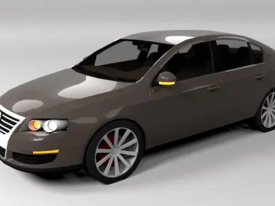 VW VOLSWAGEN PASSAT B6 LOWPOLY Low-poly 3D model