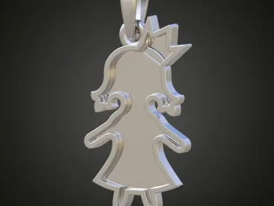 endant model 3D 0208 printable model Free 3D print model