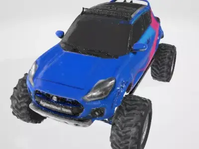 blue car 3D model