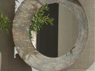 Mcmann Round Metal Wall Mirror 3D model