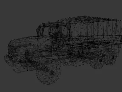 Load Truck 3D Model  Low-poly 3D model