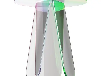 Iridescent Acrylic Side Table 3D model