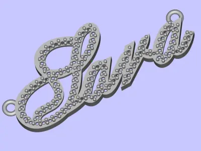 Sara name pendant 3D print model