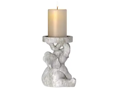 Decorative Elephant Candlestick Candle Holder Country Sculptures 3D model