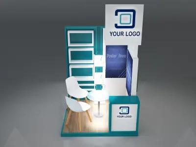 Booth Exhibition Stand a218 3D model