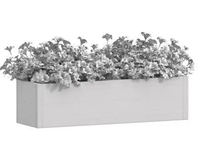 Window and Balcony Flower Box Pot  3D model