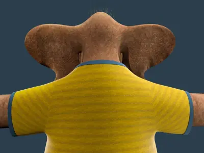  Cartoon Elephant NoRig 3D model