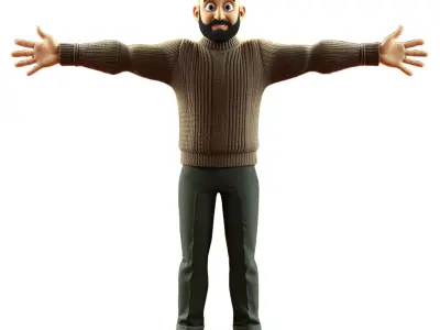 Cozy Sweater Character model pack Low-poly 3D model