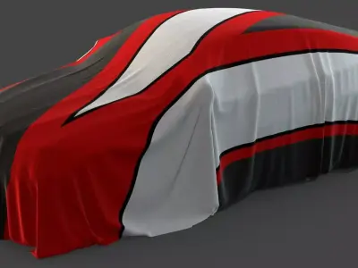 Cover Car Jeep Low-poly 3D model