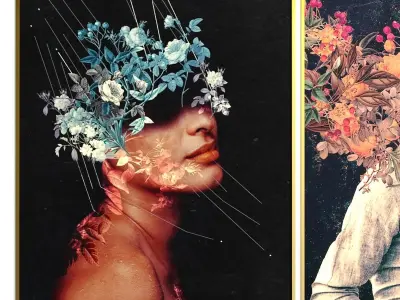 Art Frames 151- Flower Heads 3D model