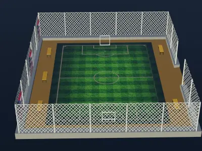 Soccer Stadium - USA Low-poly 3D model