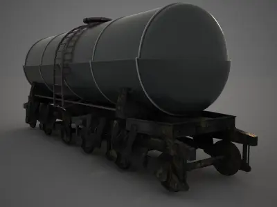 Train tank car - tank car 3D model