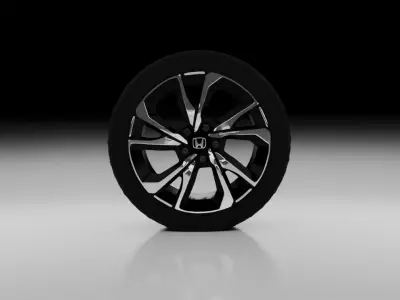 Honda Weels With Basic Tire 3D model