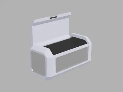 Sci-fi low-poly container Free low-poly 3D model