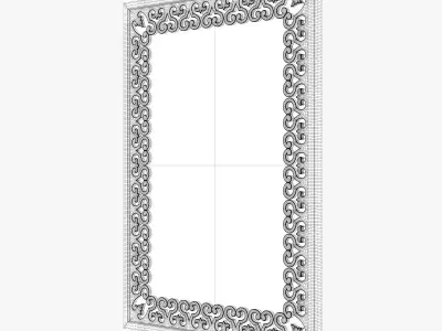 Surya becklin rectangular wall mirror 3D model