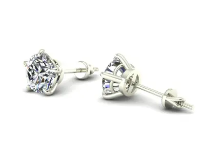 Women Diamond Earrings 3D print model 23