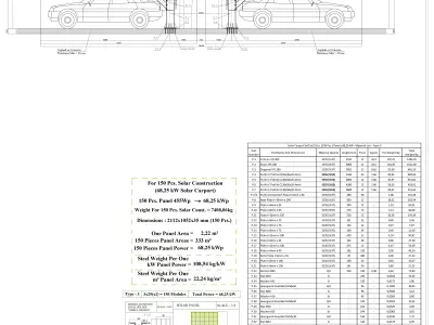 68 kWp Solar Carport Project Type 3 3D model