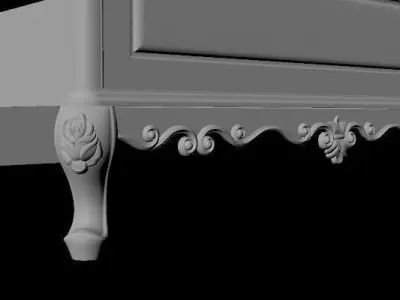 bed headboard and footboard 3D model buy