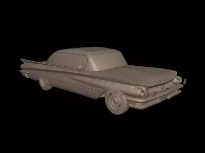 Buick LeSabre 1959 two doors hardtop 3D print model