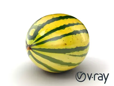 Realistic Watermelon Model Pack with Detailed Textures Low-poly 3D model