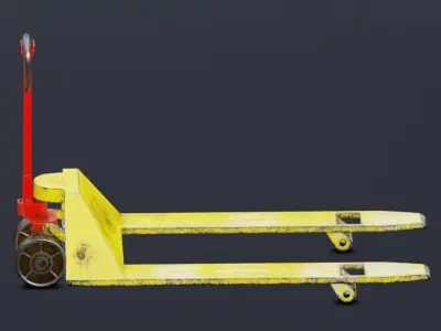 Pallet Jack with pbr textures Low-poly 3D model