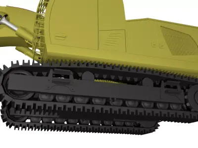 Low Poly Industrial Heavy Machinery Model Low-poly 3D model