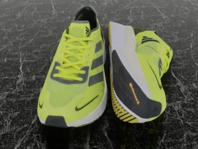 ADIDAS ADIZERO BOSTON 11 3D SHOES - YELLOW Low-poly 3D model