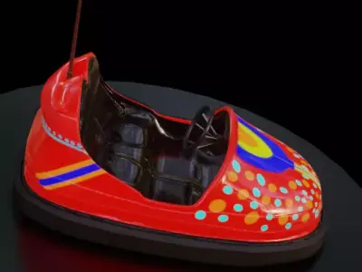 Bumper Cars Low-poly 3D model