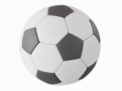 Modern Leather Soccer Ball 3D model