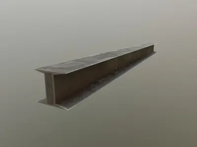 Iron Beam construction PBR Low-poly 3D model