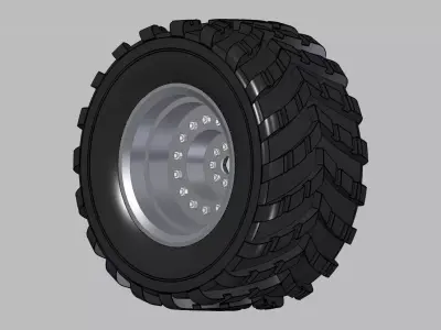 RC 1-10 Off-Road truck wheel  3D model
