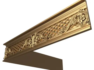 Cornice Decoration Molding 014 270 Degree Low-poly 3D model