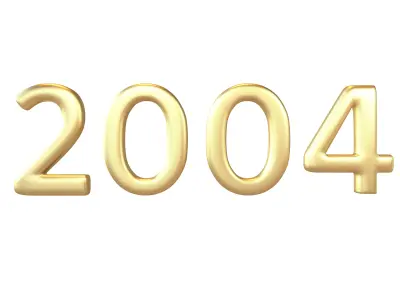 Year Number 2004 v1 002 Low-poly 3D model