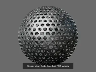 Metallic Grate Seamless PBR Materials Texture