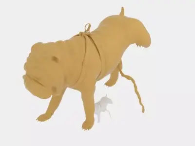 Dog Pee Pose Base 3D model