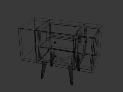 Wooden Drawer Free 3D model