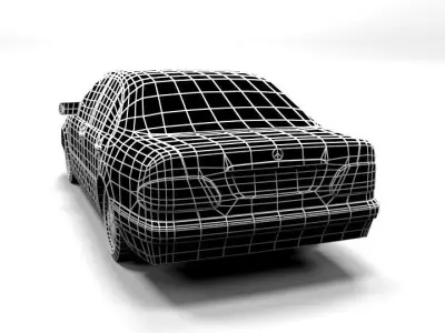 MERCEDES E CLASS LOWPOLY Low-poly 3D model